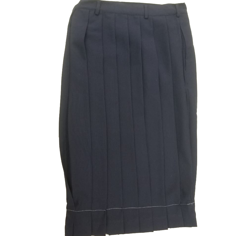 Black Invert Two Pleat Skirt (Adjustable waist) - Watford School Uniforms