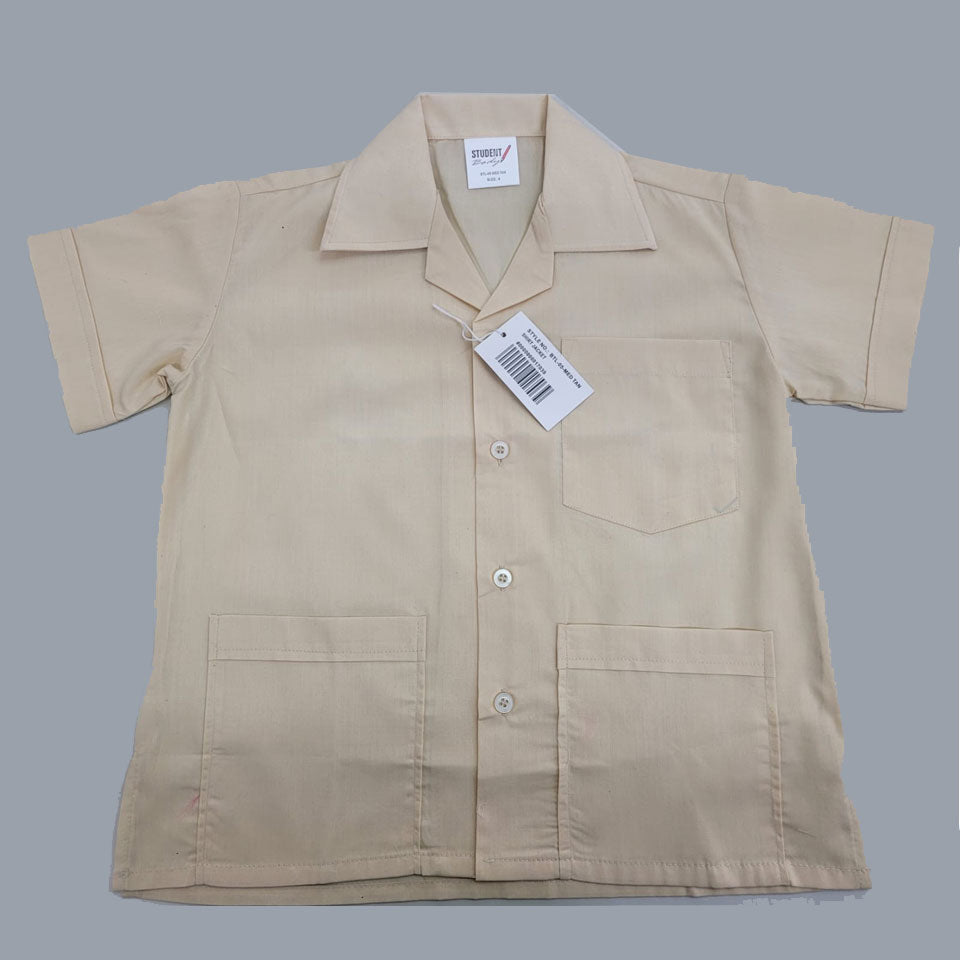 Plain Tan School Shirt Jac