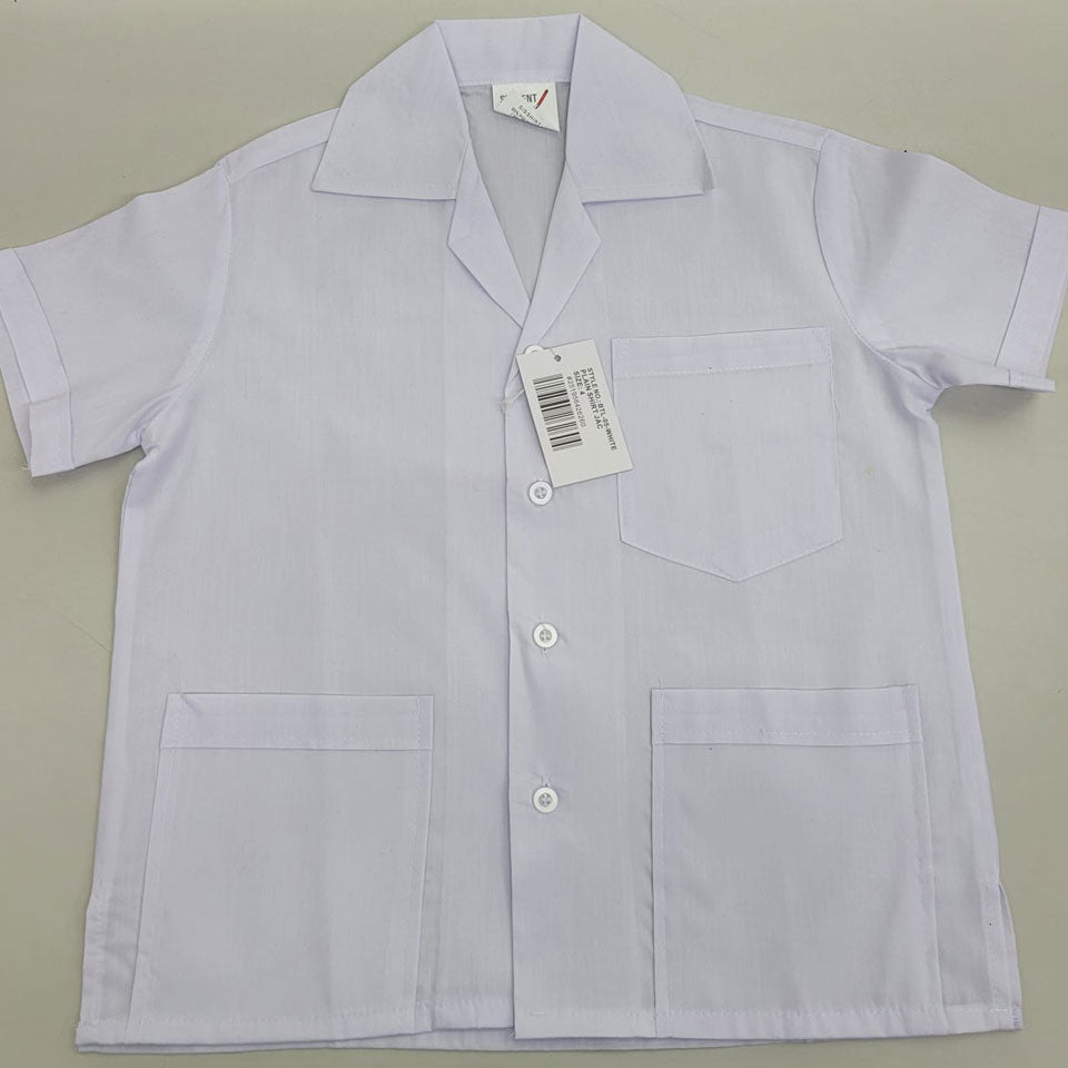 Plain White School Shirt Jac