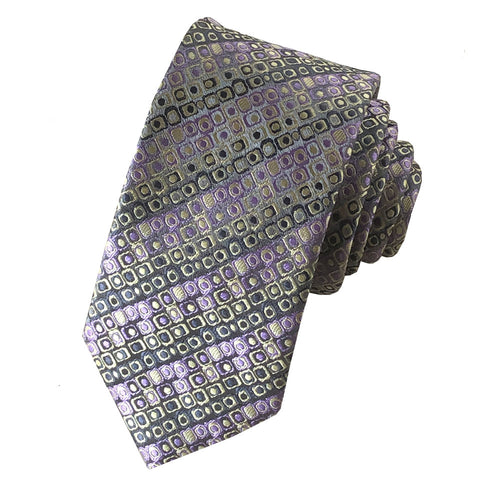 Lilac & Champagne Pattern Necktie