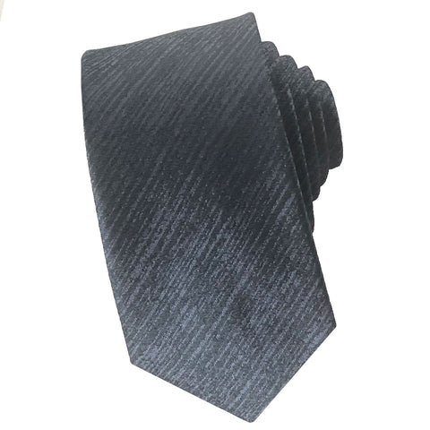 Dark Grey Necktie with Light Grey Shaded Stripes
