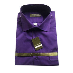 Van Heusen Plain Purple Long Sleeve Fitted Shirt