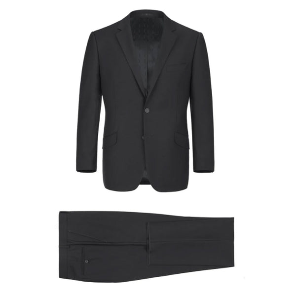 Renoir (Black) Slim Fit Single Breasted Two Button Suit
