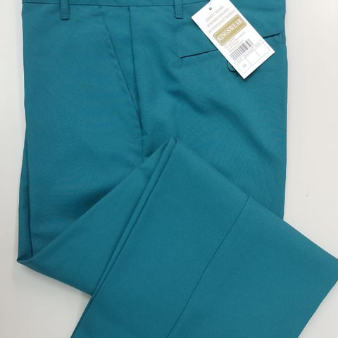 Turquoise Long School Pants